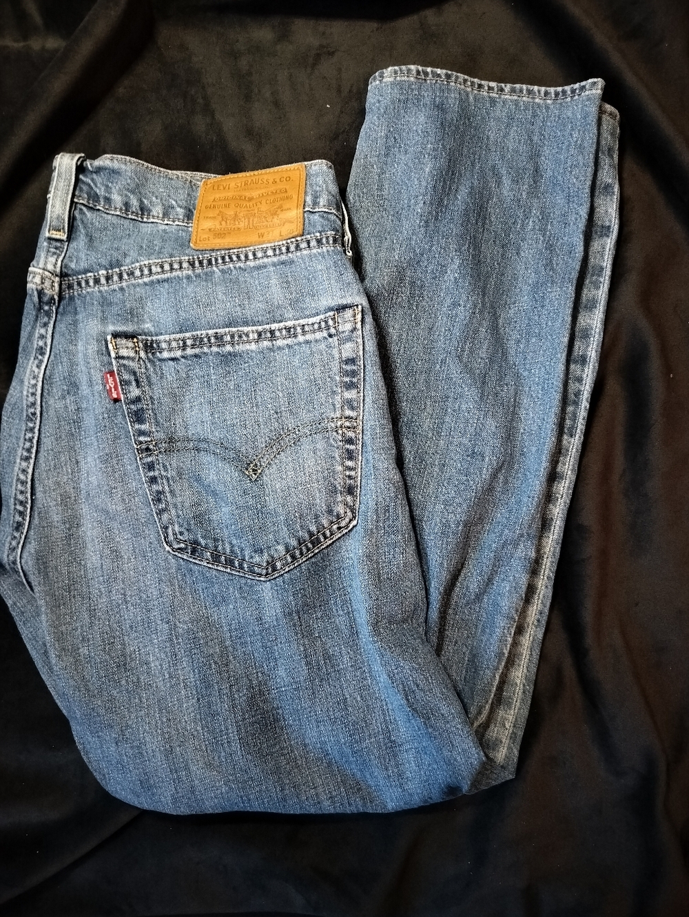 Big E Levi's Classic Men's Medium Wash High Rise Straight 502 Denim Jeans 31x30